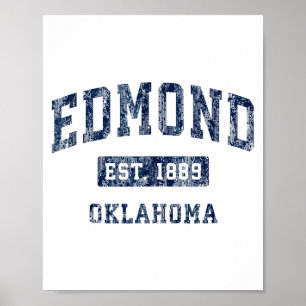 Edmond Oklahoma Ok Vintage Gevestigde Sport Desi Poster