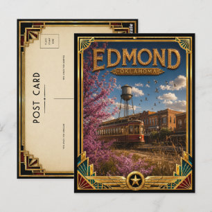 Edmond Oklahoma Vintage Art Deco Gouden Tijdperk Briefkaart