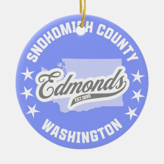 Edmonds, Washington Keramisch Ornament (Voorkant)