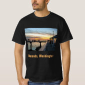 Edmonds Washington Pier op Sunset T-shirt (Voorkant)