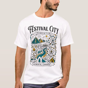 Edmonton Alberta Canada Cultureel Festival Stad Il T-shirt