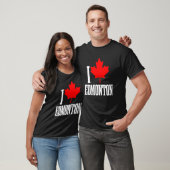 Edmonton Alberta Canada Maple Leaf Canadian Flag P T-shirt (Unisex)