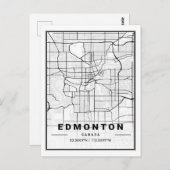 Edmonton Alberta Carte des villes de voyage (Devant / Derrière)