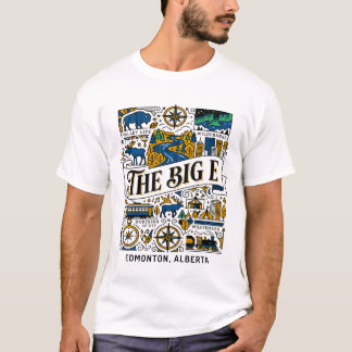 Edmonton Alberta The Big E Geïllustreerde Poster T-shirt