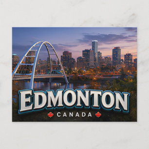 Edmonton Canada Riviervallei Alberta Reizen 🏙️ Briefkaart