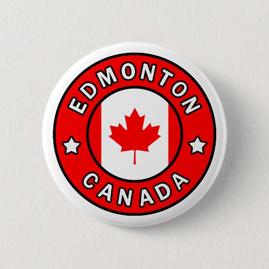 Edmonton Canada Ronde Button 5,7 Cm (Voorkant)