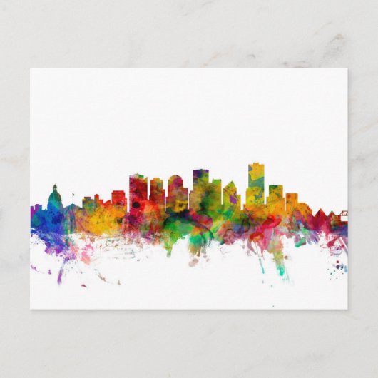 Edmonton Canada Skyline Briefkaart (Voorkant)