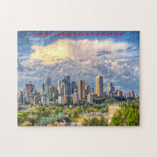 Edmonton City Canada. Jigzaag Puzzle Legpuzzel