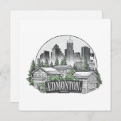 Edmonton City, Canada Kaart (Voorkant / Achterkant)