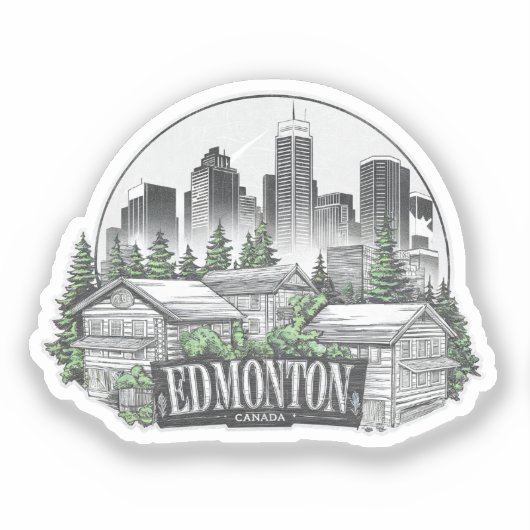 Edmonton City, Canada Sticker (Voorkant)
