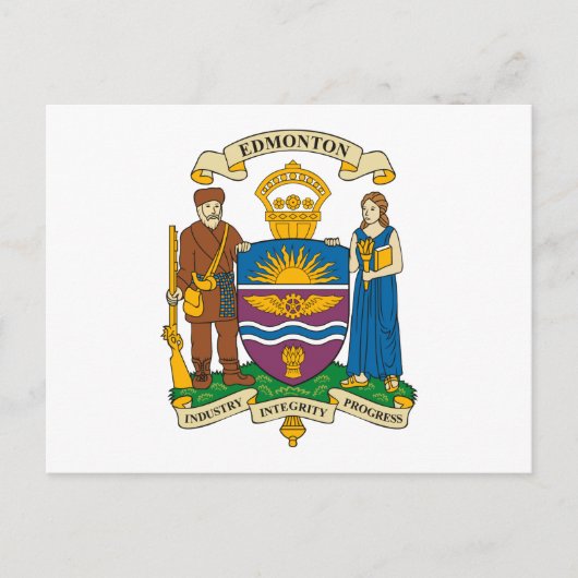 Edmonton Coat of Arms Briefkaart (Voorkant)