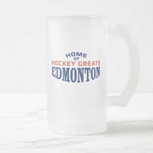 Edmonton Hockey Greats 16 oz Frosted Mok (Rechts)