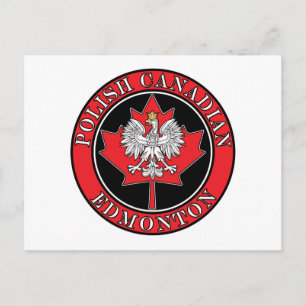 Edmonton Ronde Poolse Canadese Leaf Briefkaart