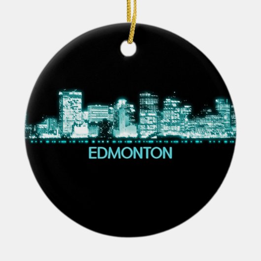 Edmonton Skyline Keramisch Ornament (Voorkant)