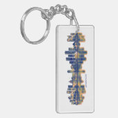 Edmonton Skyline Sleutelhanger (Voorkant Links)