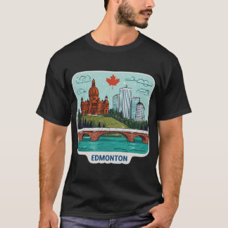 Edmonton stadsgezicht t-shirt