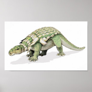 Edmontonia - gepantserde dinosaurusportefeuille poster