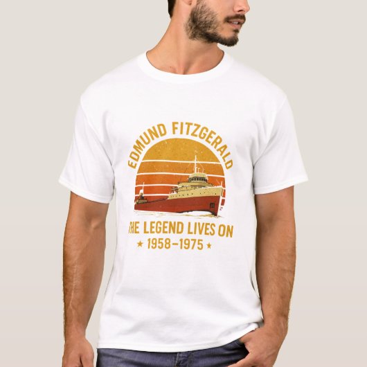 Edmun Fitzgerald schip T-shirt (Voorkant)
