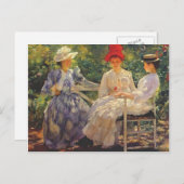 Edmund Charles Tarbell - in een tuin Briefkaart (Voorkant / Achterkant)