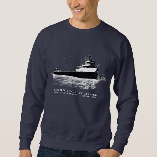 Edmund Fitzgerald ~ Great Ship in History ~ 1975 Trui (Voorkant)