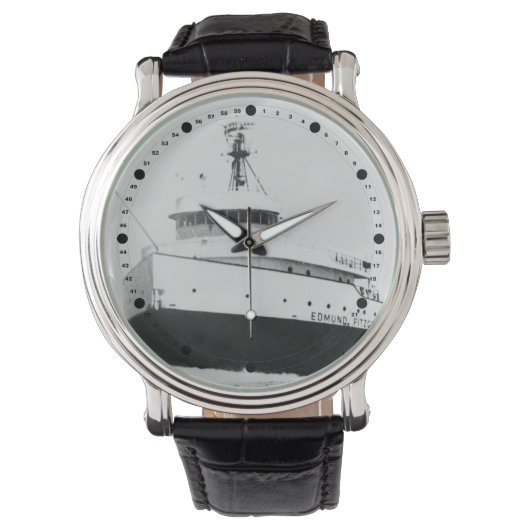 Edmund Fitzgerald  Grote Meren Freighter Horloge (Voorkant)