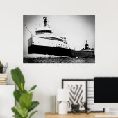 Edmund Fitzgerald  Grote Meren Poster (Thuiskantoor)