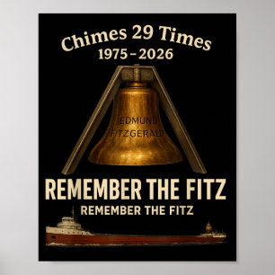 Edmund Fitzgerald, Herinner de Fitz Great Lakes M Poster