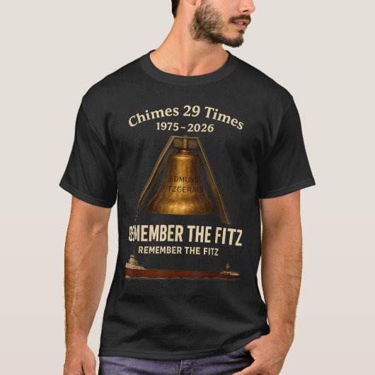 Edmund Fitzgerald, Remember The Fitz Great Lakes M T-shirt (Voorkant)