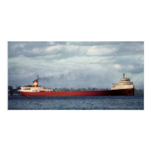 Edmund Fitzgerald Vintage Maritiem Groot Meren Perfect Poster