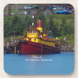 Edna G. set van 6 harde onderzetters van kunststof