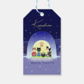 Edo-Neko's sneeuwviering Cadeaulabel (Voorkant)