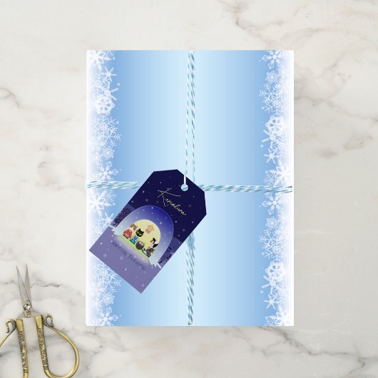 Edo-Neko's sneeuwviering Cadeaulabel