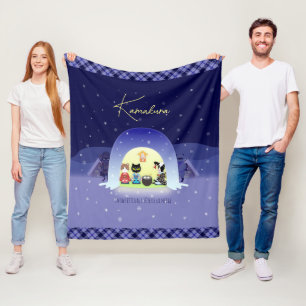 Edo-Neko's sneeuwviering Fleece Deken