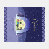 Edo-Neko's sneeuwviering Fleece Deken (Voorkant (Horizontaal))