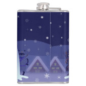 Edo-Neko's sneeuwviering Heupfles (Achterkant)