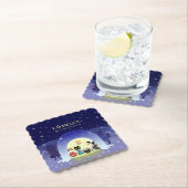 Edo-Neko's sneeuwviering Kartonnen Onderzetters (Insitu)