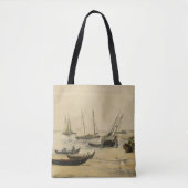 Edouard Manet | Beach, Low Tide Tote Bag (Voorkant)