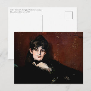 Edouard Manet - Berthe Morisot Liggend Briefkaart
