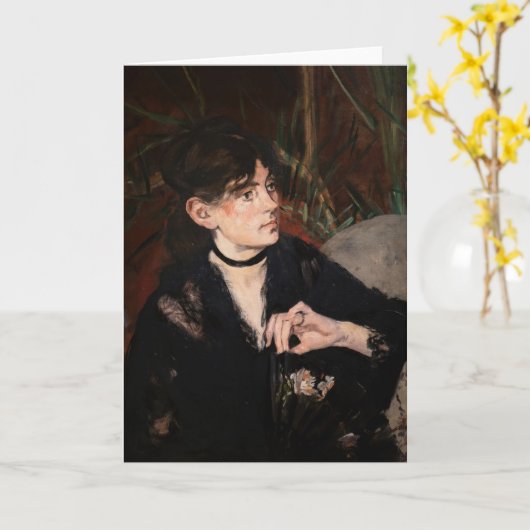 Edouard Manet - Berthe Morisot met een ventilator  Kaart (Gele Bloem)