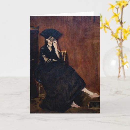Edouard Manet - Berthe Morisot met een ventilator Kaart (Gele Bloem)