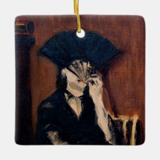 Edouard Manet - Berthe Morisot met een ventilator Keramisch Ornament (Voorkant)