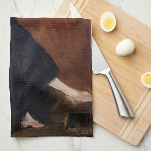 Edouard Manet - Berthe Morisot met een ventilator Theedoek (Quarter Fold)