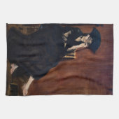 Edouard Manet - Berthe Morisot met een ventilator Theedoek (Horizontaal)