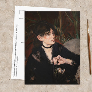 Edouard Manet - Berthe Morisot met een waaier 1874 Briefkaart