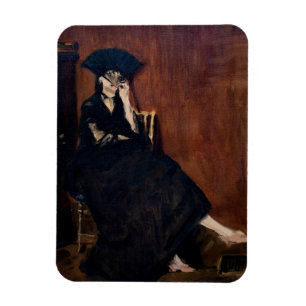 Edouard Manet - Berthe Morisot met een waaier Magneet