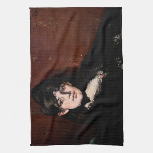 Edouard Manet - Berthe Morisot Reclining Theedoek (Verticaal)