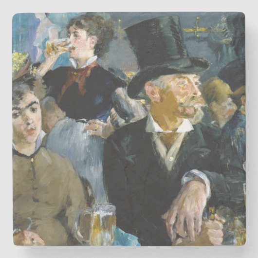 Edouard Manet - Bij de Cafe Stenen Onderzetter (Voorkant)