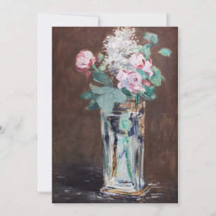 Edouard Manet - Bloemen in een kristallen vaas Bedankkaart