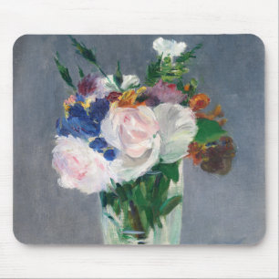 Edouard Manet - Bloemen in een kristallen vaas Muismat