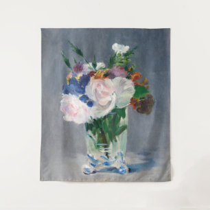 Edouard Manet - Bloemen in een kristallen vaas Wandkleed